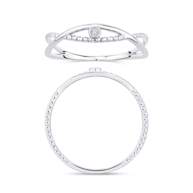 Bague serti clos diamant en or 18 carats
