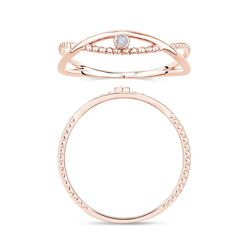 Bague serti clos diamant en or 18 carats