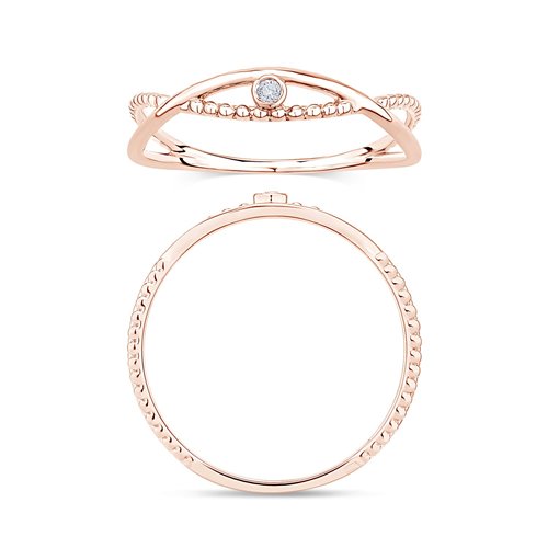 Bague serti clos diamant en or 18 carats