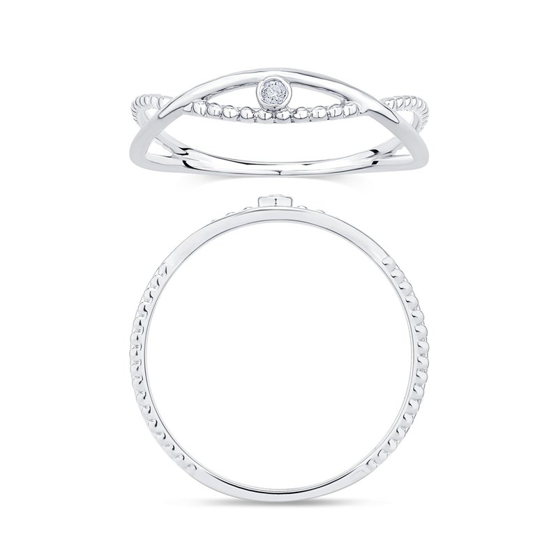 Bague serti clos diamant en or 18 carats