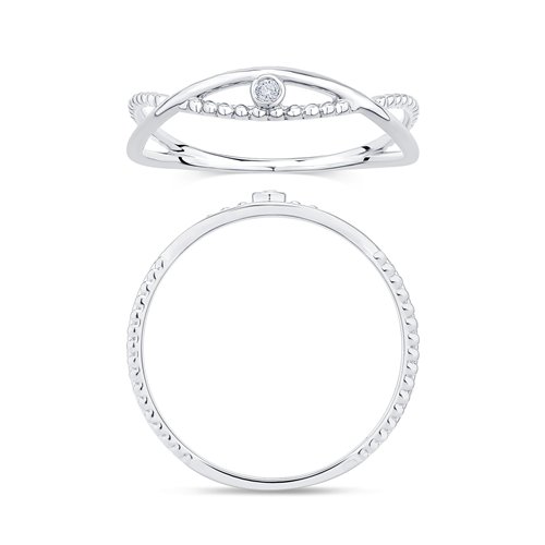 Bague serti clos diamant en or 18 carats