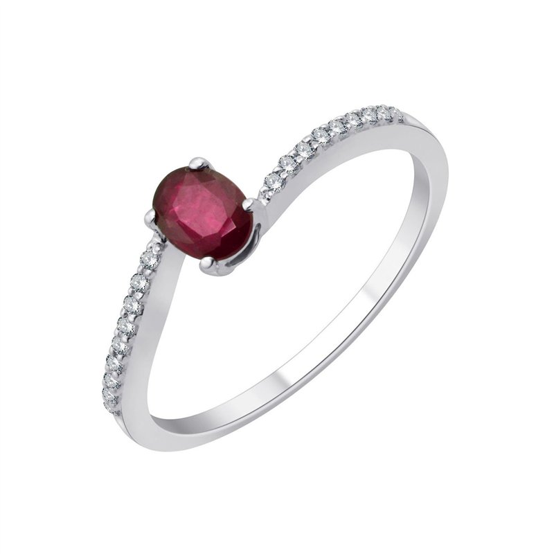 Bague rubis et diamant en or 18 carats