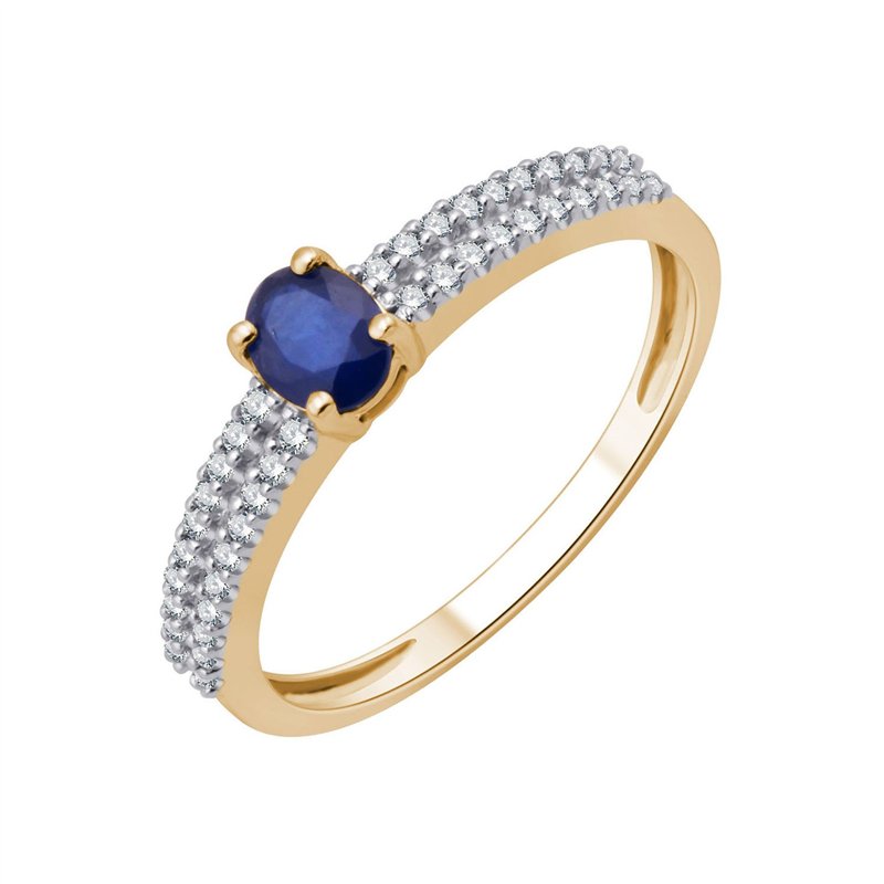 Bague saphir et diamant en or 18 carats