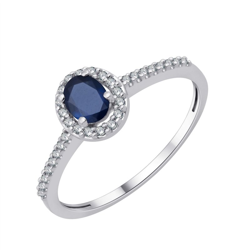 Bague saphir et diamant en or 18 carats