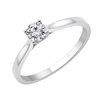 Solitaire serti clos diamant en or 18 carats