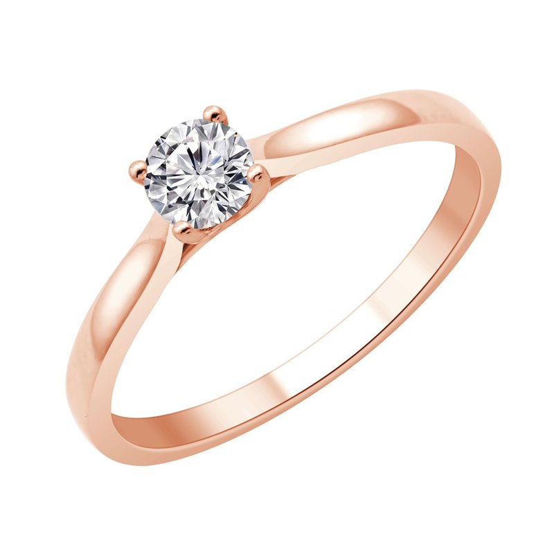 Solitaire serti clos diamant en or 18 carats