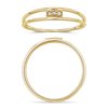 Bague serti clos diamant en or 18 carats