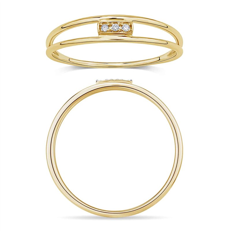Bague serti clos diamant en or 18 carats