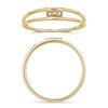 Bague serti clos diamant en or 18 carats