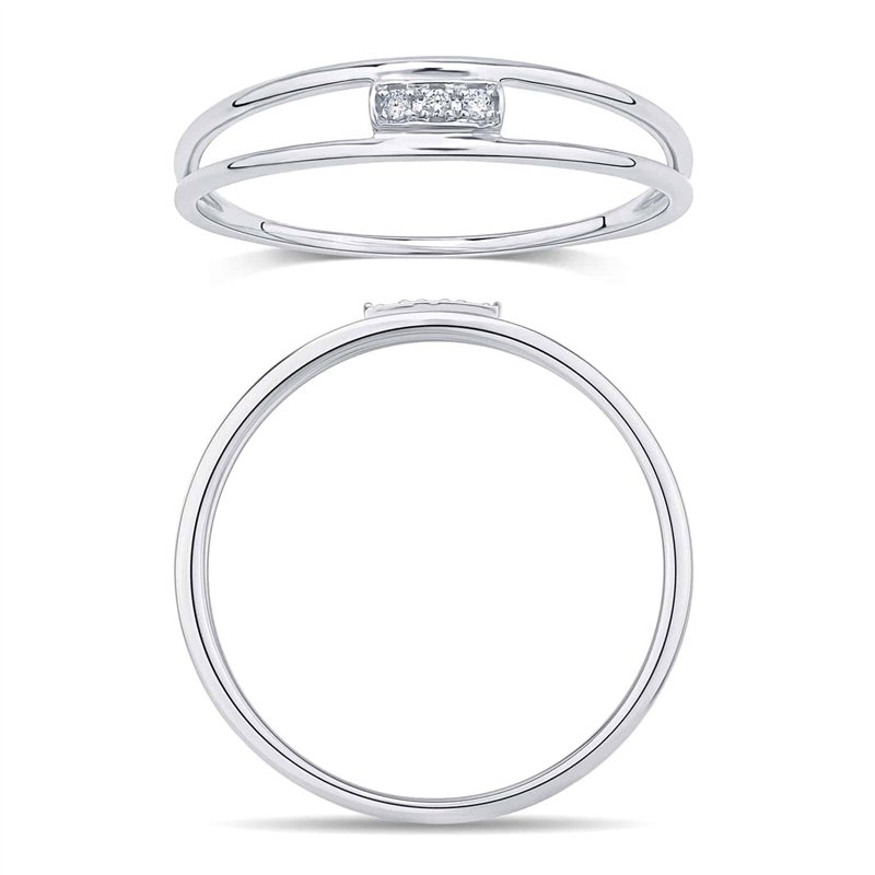 Bague serti clos diamant en or 18 carats