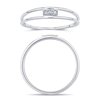 Bague serti clos diamant en or 18 carats