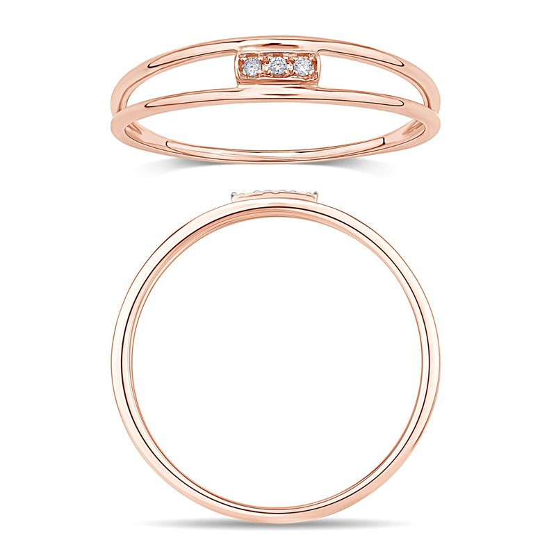 Bague serti clos diamant en or 18 carats