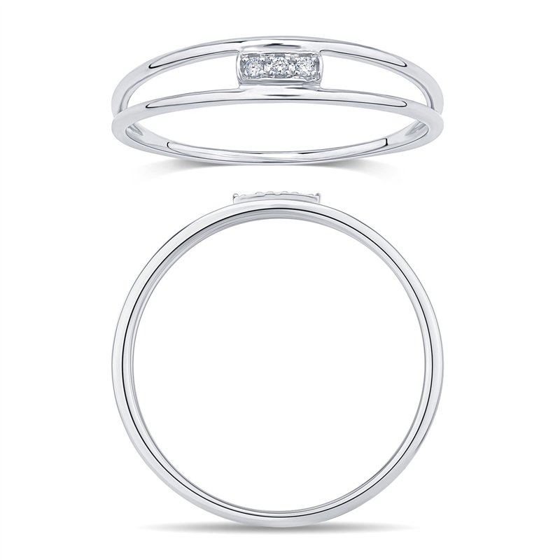 Bague serti clos diamant en or 18 carats