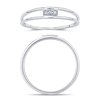 Bague serti clos diamant en or 18 carats