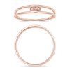 Bague serti clos diamant en or 18 carats