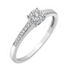 Solitaire accompagné serti clos diamant en or 18 carats