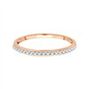 Demi Alliance serti clos diamant en or 18 carats