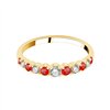 Demi Alliance rubis et diamant en or 18 carats