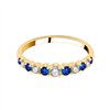 Demi Alliance saphir et diamant en or 18 carats