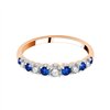 Demi Alliance saphir et diamant en or 18 carats