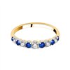 18-carat gold sapphire and diamond half eternity ring