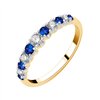 18-carat gold sapphire and diamond half eternity ring
