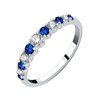Demi Alliance saphir et diamant en or 18 carats