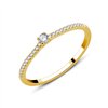 Solitaire serti clos diamant en or 18 carats
