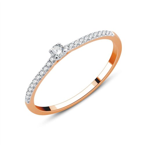 Solitaire serti clos diamant en or 18 carats