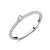Solitaire serti clos diamant en or 18 carats