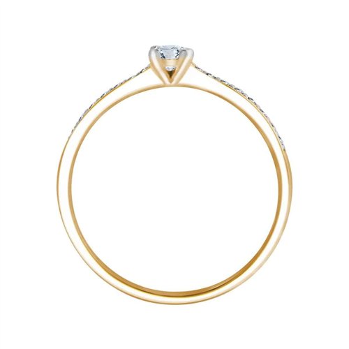 Solitaire diamant en or 18 carats