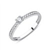 Solitaire diamant en or 18 carats