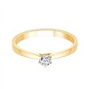 Solitaire serti clos diamant en or 18 carats