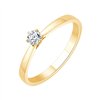 Solitaire serti clos diamant en or 18 carats