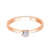 Solitaire serti clos diamant en or 18 carats