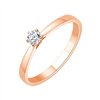 Solitaire serti clos diamant en or 18 carats