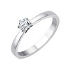 Solitaire serti clos diamant en or 18 carats
