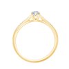 Solitaire accompagné serti clos diamant en or 18 carats
