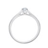 Solitaire accompagné serti clos diamant en or 18 carats