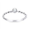 Solitaire serti clos diamant en or 18 carats