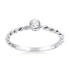 Solitaire serti clos diamant en or 18 carats