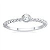 Solitaire serti clos diamant en or 18 carats