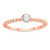 Solitaire serti clos diamant en or 18 carats