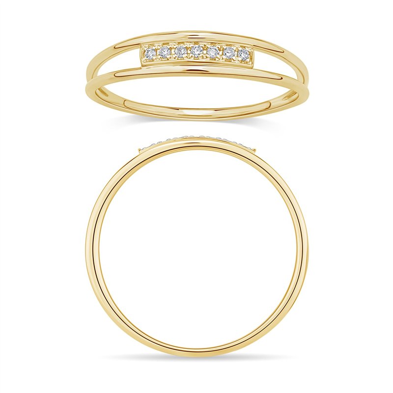 Bague serti clos diamant en or 18 carats