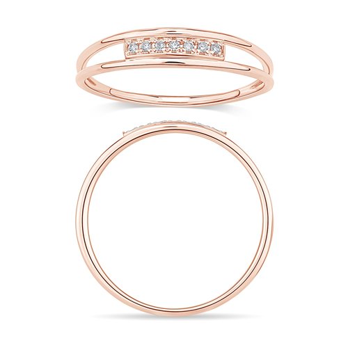 Bague serti clos diamant en or 18 carats