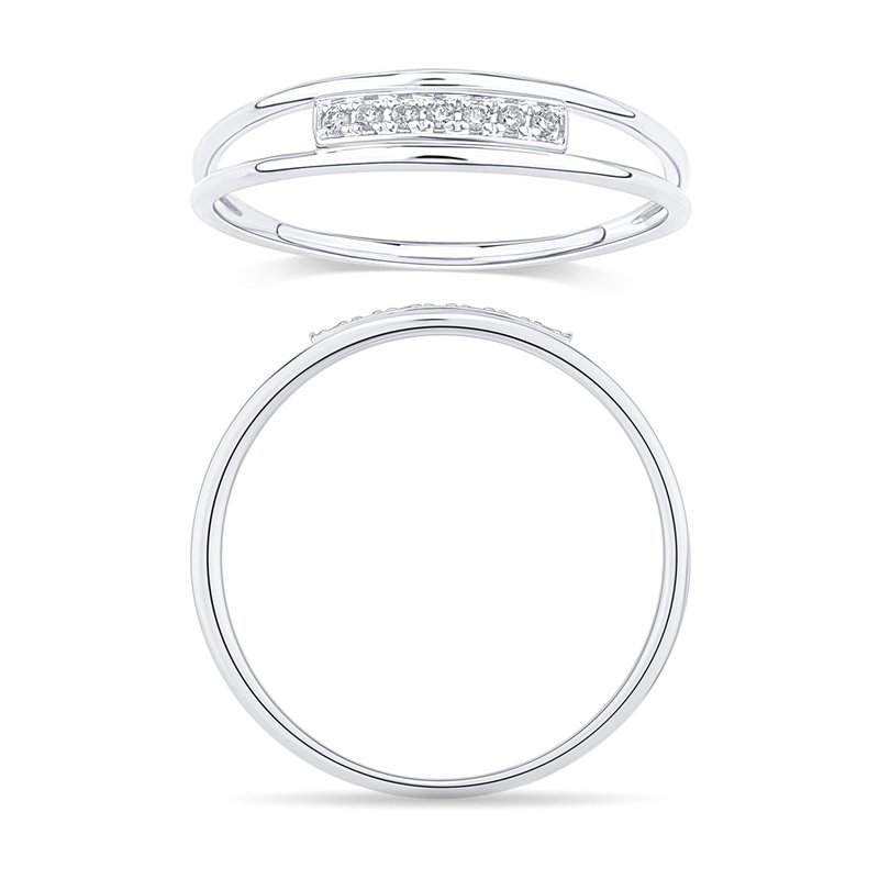 Bague serti clos diamant en or 18 carats