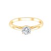 Solitaire diamant en or 18 carats