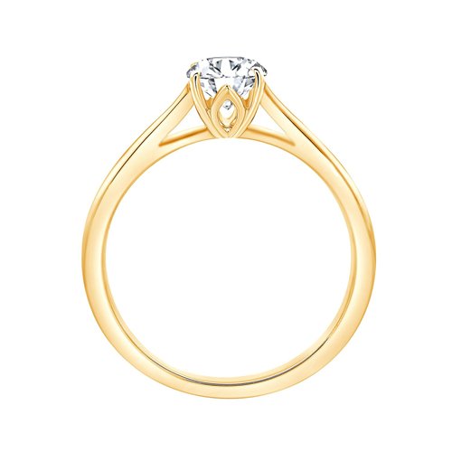 Solitaire diamant en or 18 carats