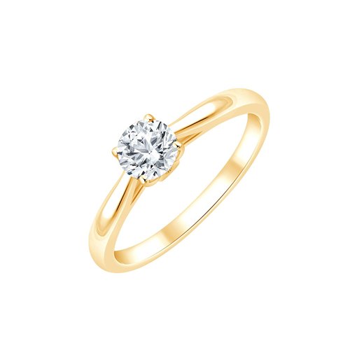 Solitaire diamant en or 18 carats