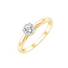 Solitaire diamant en or 18 carats
